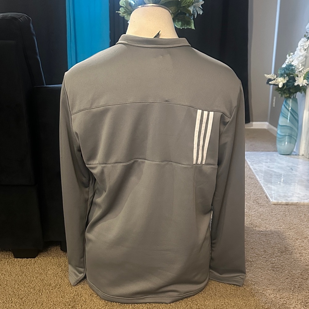 adidas Gray 1/4 Zip Pullover with McGraw Hill Patch - Picture 5 of 13